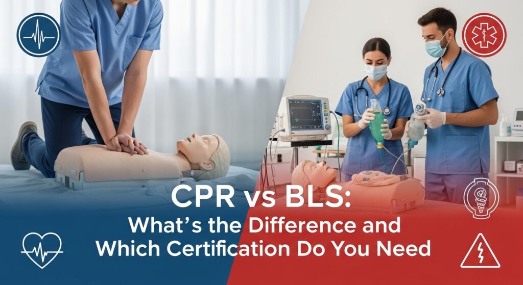 CPR vs BLS: What's the Difference and Which Certification Do You Need? 1 CPR vs BLS What's the Difference and Which Certification Do You Need