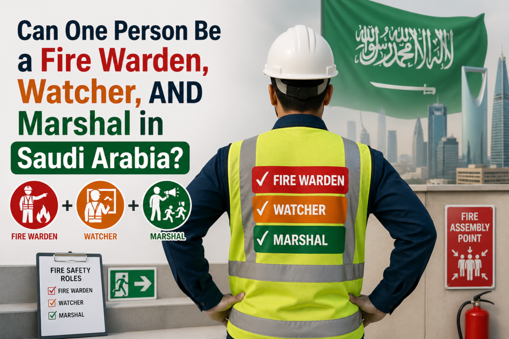 Fire Warden vs Fire Watcher vs Fire Marshal What's the Difference in KSA? 2 Can One Person Be a Fire Warden Watcher AND Marshal in Saudi Arabia