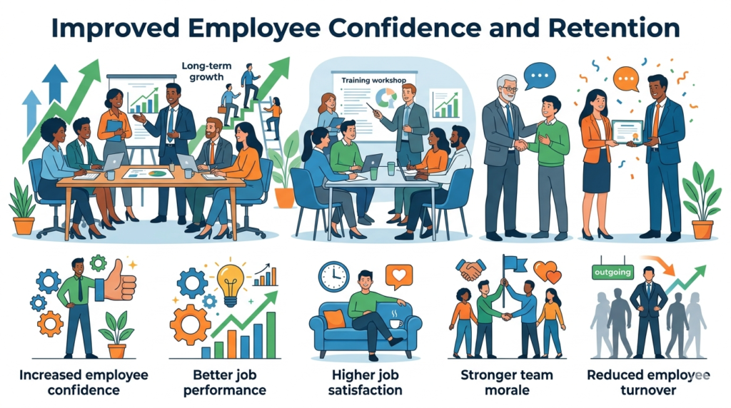 Top 5 Benefits of Fire Safety Training for Your Company 2 Improved Employee Confidence and Retention