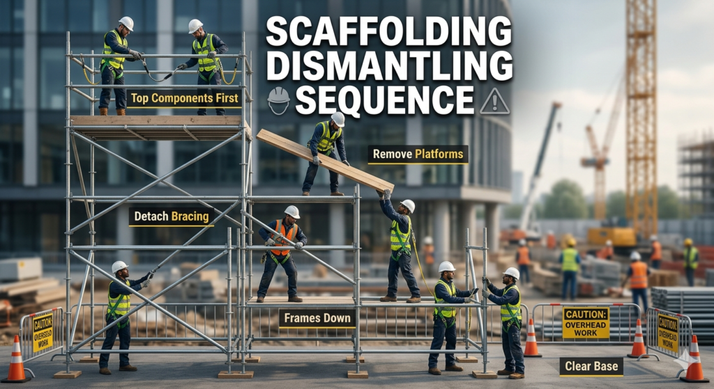 What is the Correct Sequence for Dismantling Scaffolding? 1 Step-by-Step Scaffolding Dismantling Sequence
