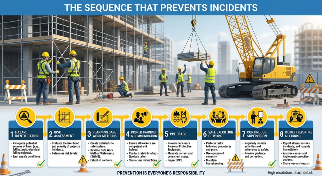What Should Be on Your Scaffolding Checklist for Construction Sites in Saudi Arabia? 2 The sequence that prevents incidents