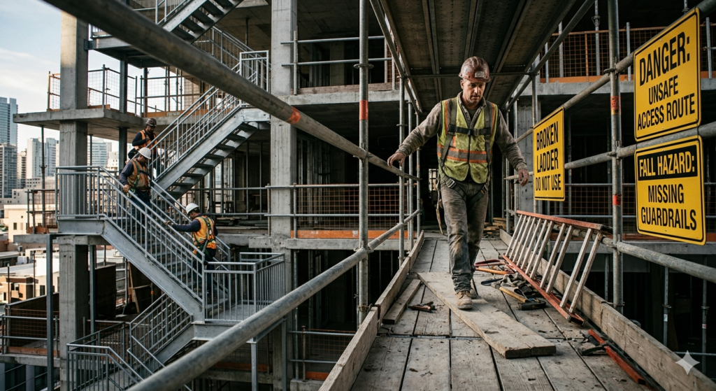 What Are the Top 5 Scaffolding Hazards on Construction Sites in KSA? 3 Unsafe Access Routes